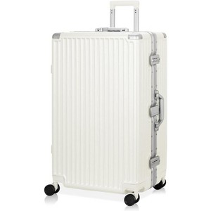 Luupatchy PC+ABS Aluminum Frame Zipperless Checked Luggage Hard Shell Suitcase with TSA Lock Double Spinner Wheels - 1 of 4