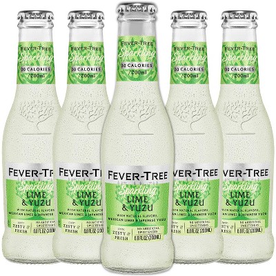 Fever Tree Lime and Yuzu - Premium Quality Mixer - Refreshing Beverage for Cocktails & Mocktails 200ml Bottles
