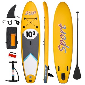 Whizmax Surfboard - 10.8 Ft, Stand Up, 3 Detachable Fins, Lightweight Foam, Non-Slip for Beginners, Kids & Adults - 1 of 4