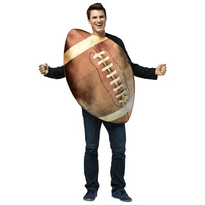 Imposta Costumes Adult Get Real Football Costume Bodysuit Brown/White One Size