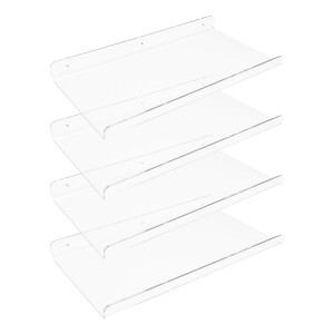 Unique Bargains Bathroom Bedroom Kitchen Acrylic Floating Shelves for Wall-mounted - 1 of 4