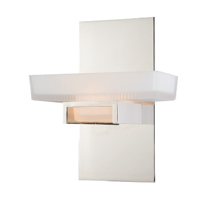 VAXCEL Gatsby 1 Light Nickel Bathroom Wall Fixture
