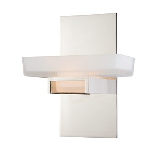 VAXCEL Gatsby 1 Light Nickel Bathroom Wall Fixture - 1 of 4