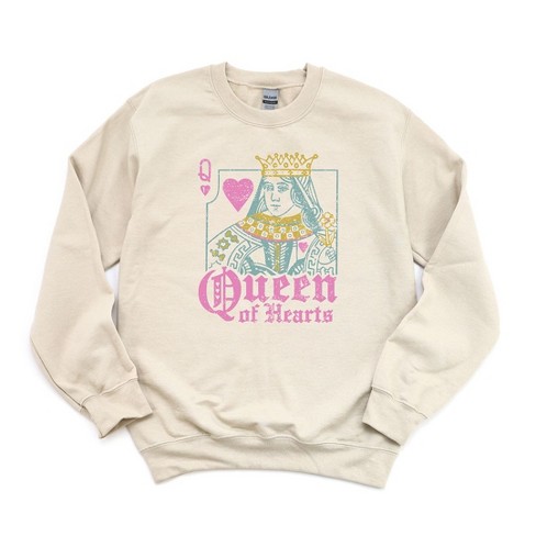 Simply Sage Market Women s Graphic Sweatshirt Queen of Hearts S Dust