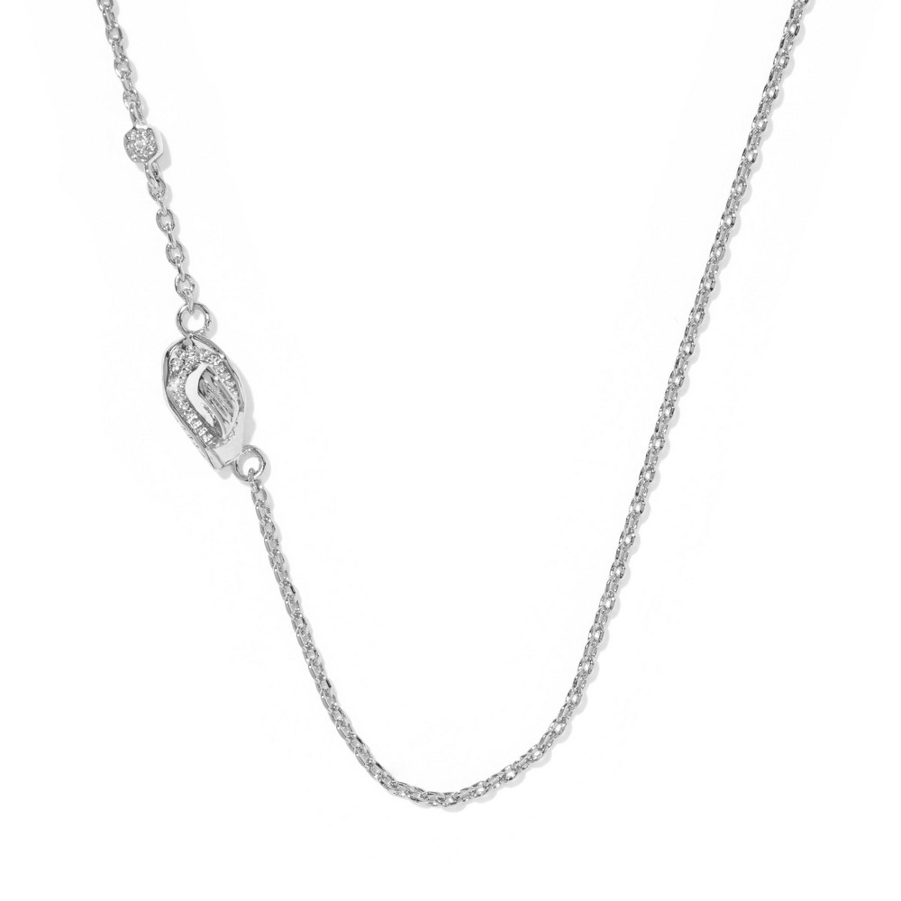 Photos - Pendant / Choker Necklace KENDRA SCOTT Tiny Cowboy Hat Pendant Necklace - Silver/White One Size 