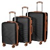 3 PCS Expandable ABS Hard Shell Luggage Set with Spinner Wheels and TSA Lock 20''24''28'' 4M - ModernLuxe - 3 of 4