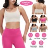 NPolar "Women's Padded Strap Sports Bra, Sexy Square Neck Crop Top, Low Impact, Removable Pads for Gym & Yoga" Ivory Size L - 4 of 4