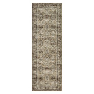 COZONY Washable Vintage Boho Area Rug, Stain Resistant Non-Slip Floral Carpet for Living Room Dining Room Bedroom - 1 of 4