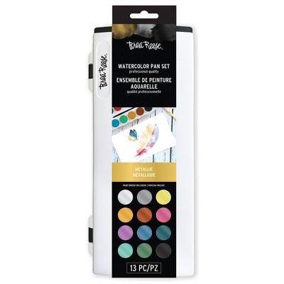 Brea Reese: Watercolor Pan Set - 12 Metallic Colors
