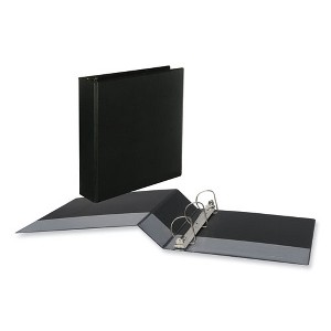 Universal Slant D-Ring View Binder, 3 Rings, 2" Capacity, 11 x 8.5, Black, 6/Carton - 1 of 4