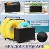 BENCMATE Pool Accessories, Portable Patio Pool Float Storage Basket with Rolling Wheels for Floats, Towels, Black, 39.4"*31.5"*37.6" - 2 of 4