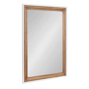 Kate & Laurel All Things Decor 24"x36" Ellison Rectangle Wall Mirror Rustic Brown