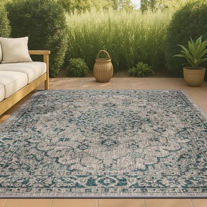 Rozetta Boho Medallion Textured Weave Indoor/Outdoor Area Rug  - JONATHAN Y - 1 of 4