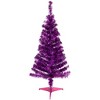Northlight 4' Purple Artificial Tinsel Christmas Tree, Unlit - 2 of 4