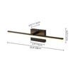 Rennnsan Isovelle 22"W Hardwired Linear Modern LED Dimmable Picture Light in Black - 3 of 4