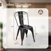 Costway Tolix Style Metal Dining Chairs Set of 4 w/ Removable Backrest for Dining Room - 3 of 4