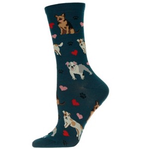 Memoi Canine Friends Bamboo Blend Crew Sock - 1 of 3