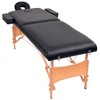 vidaXL 2-Zone Folding Massage Table 3.9 in. Thick Black - 2 of 4