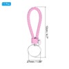 Unique Bargains Braided PU Leather Keychain with Stainless Steel Key Ring - 2 of 3