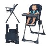 High Chair for Babies and Toddlers, Foldable Baby Feeding Chair with Adjustable Height Backrest & Footrest, Removable Tray & Invisible Wheels - 2 of 4