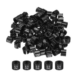 Unique Bargains Round Plastic Reusable Garment Hanger Marker Number Tag Black 100 Pcs - 1 of 3