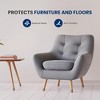 SereneLife Clear Rubber Furniture Leg Covers - Anti-Slip Floor Protectors, 24ct - 2 of 4