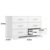Bedroom Dresser TV Stand with 6 Storage Drawers, Tv Stand for Bedroom Wide Chest of Drawers, Utility Dresser Table with Large Tabletop for Closet - 3 of 3