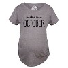 Maternity Due In January Funny T shirts Pregnant Shirts Announce Pregnancy Month Shirt - Crazy Dog Maternity T Shirt - 2 of 4