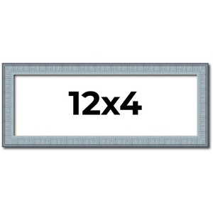 PosterPalooza | Panoramic Textured Blue Picture Frame - UV Acrylic, Foam Board Backing, Hanging Hardware - 1 of 4