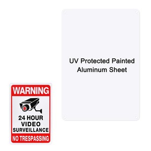 Unique Bargains Aluminum Reflective UV Protected Waterproof White Blank Metal Signs 1 Pc - 1 of 4