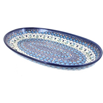 Blue Rose Polish Pottery 104 Vena Oval Platter