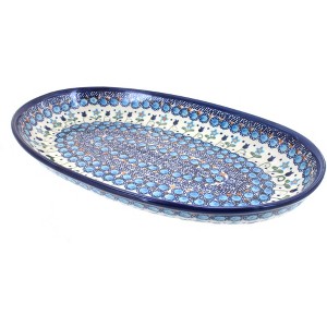 Blue Rose Polish Pottery 104 Vena Oval Platter - 1 of 1