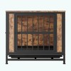 Dog Cage Furniture,Dog Cage Table,Dog House With 2 Sliding Doors And Thick Iron Door Frame, Decorative Pet Cage House - 4 of 4