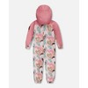Deux par Deux Kids Unisex Printed Mid-Season One-Piece Outerwear Light Pink with Hearts - 3 of 4