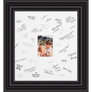 Colonial Signature Mat Picture Frame – Guest Book Alternative for Weddings, Graduations, or Retirement – Autograph Photo Mat for Signature Board - 1 of 4