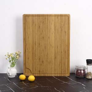 Cutting Board, Bamboo Stove Top Cover, Over the Sink Chopping Board with Juice Groove and Handle - 1 of 4