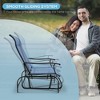Dsvimoy Patio Accent Table Set 3 Piece Outdoor Gliders with Steel Frame for Patio, Blue, 38.25"*30.5"*25.75" - 4 of 4
