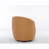 Sapphtopaz 1pc Teddy Fabric Swivel Accent Chair Upholstered Barrel Lounge Chair with Metal Legs, Living Room Chair Swivel Chair for Living Room - 4 of 4