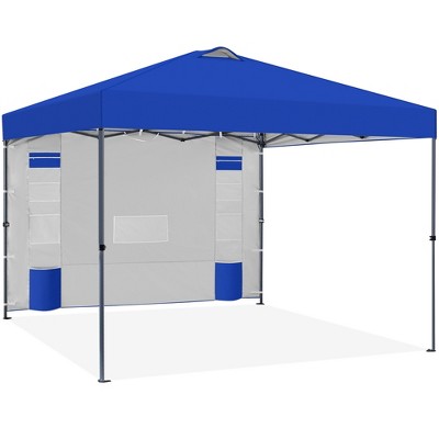 Yaheetech 10x10FT Pop-up Canopy with One-Push-To-Lock Setup Mechanism and Sidewallwith Pockets