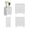 Famapy Large - Capacity 3 - Drawer Nightstand Vintage Wood Bedside Table Side Cabinet - 4 of 4