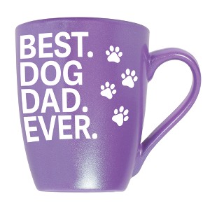 Elanze Designs Best Dog Dad Ever Passion Purple 10 ounce New Bone China Coffee Cup Mug - 1 of 4