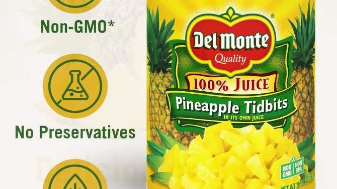 Del Monte Pineapple Tidbits in 100% Juice 20oz, 2 of 5, play video