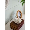 Gulches Handmade Ceramic Wall Flower Decor Cream Finish, Intricate Petals, 5.1"x5.1"x2.2", Artisan-Crafted - 3 of 4