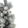 Northlight 1.6 FT Potted Slim Flocked Mini Pine Artificial Christmas Tree in Burlap Base - Unlit - 3 of 4