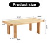 NicBex 47.24 Inch Rectangle Coffee Table with Rattan Tabletop,Center Table for Living Room,Bedroom,Natural Wood - 3 of 4