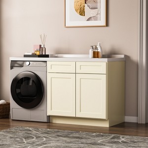 Kitchen Base Cabinet, Unassembled Cabinet with Adjustable Shelf without Top - 1 of 4
