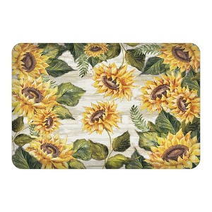 Laural Home Sunflowers on Shiplap 20" x 30" Anti-Fatigue Kitchen Mat - 1 of 1
