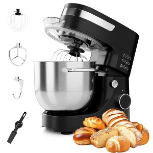 WHALL Stand Mixer, 12-Speed Tilt-Head Kitchen Mixer with Dough Hook, Whisk, Beater, and Stainless Steel Bowl – Powerful Electric Food Mixer for Baking - 1 of 4