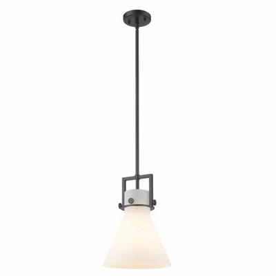 Newton Cone - 1 Light Stem Hung Pendant In Industrial Style-13.63 Inches Tall and 10 Inches Wide