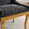 PAGED Dining Chairs Set of 2 Modern Living Room Chair with Wooden Legs, Upholstered Dining Room Chair for Kitchen - 3 of 4